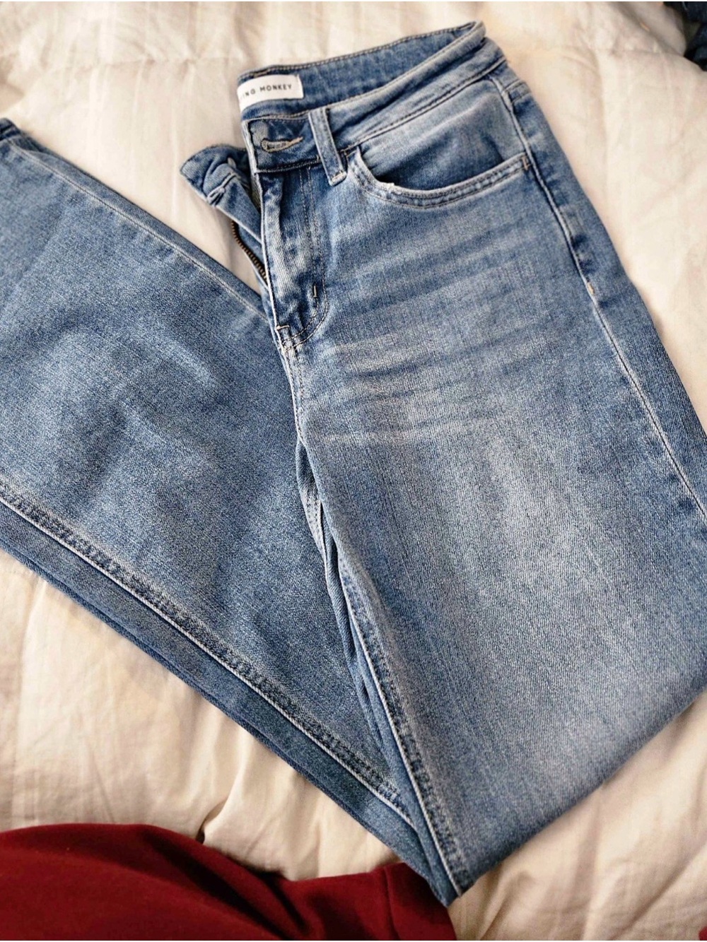 Flying Monkey Light Blue Straight Jeans